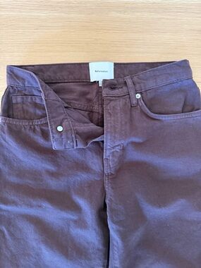 Reformation Brown Straight Leg Jeans